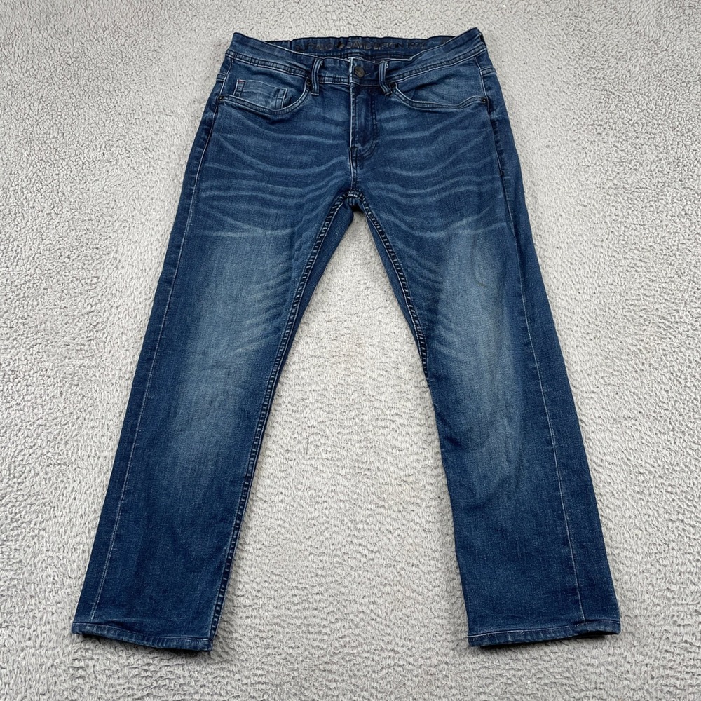 Buffalo David Bitton Jeans Mens 32 Blue Ash-X Slim Stretch Denim Pants Dark Wash
